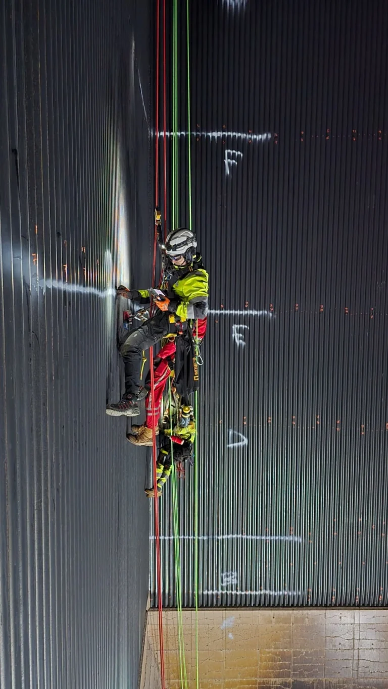 NDT-tarkastusta köysityöskentelynä